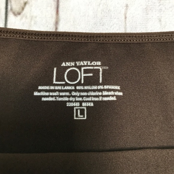 Ann Taylor LOFT Stretch Basic Camisole in Dark Brown SZ L - Picture 2 of 3